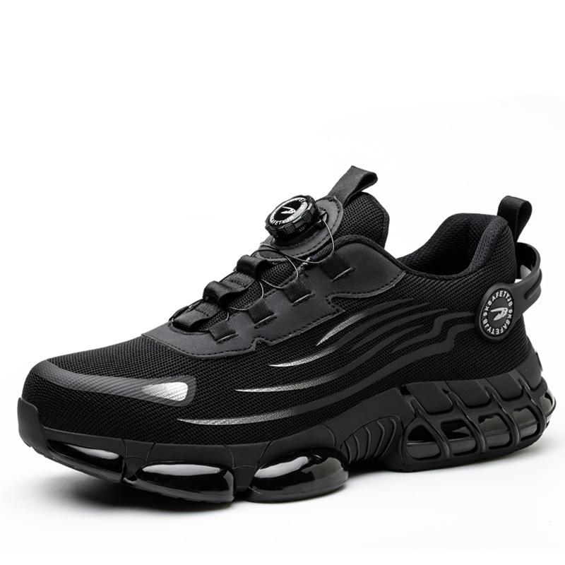 

Защитная обувь с вращающимися кнопками для мужчин и женщин, противоударные и противопрокольные рабочие ботинки, мужские защитные защитные ботинки, рабочие кроссовки 37