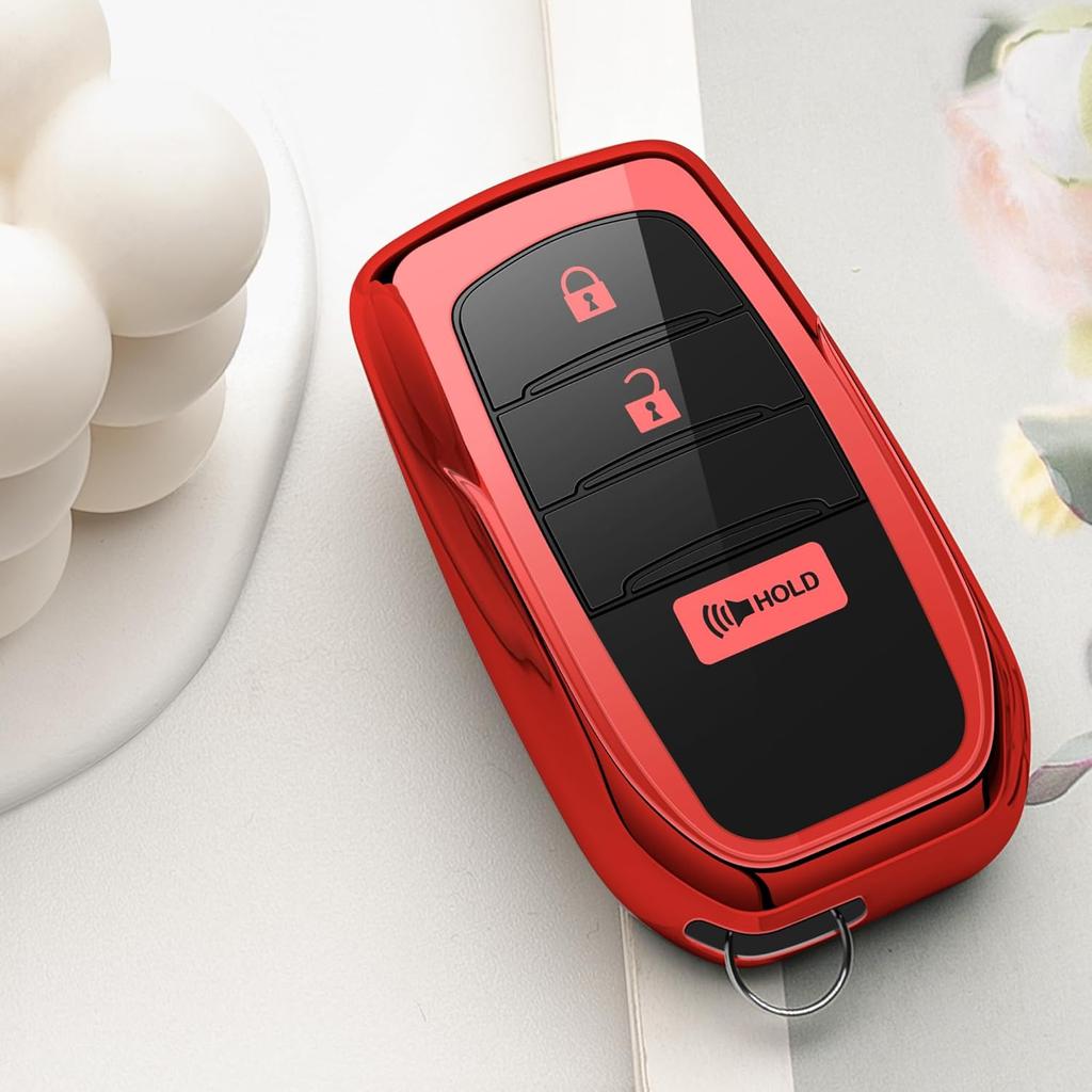 For Toyota Key Fob Cover 3 Buttons Fits 2026 2025 2024 GR Corolla Cross Tacoma 4Runner Prius Land Cruiser