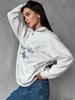 Women's Oversized Retro Letter Print Hoodie - Thick, Warm Outerwear for 2025 Autumn/Winter