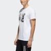 Adidas Neo Layered Contrast Pattern Casual Sport Straight T-Shirt Men Tops White DW8209