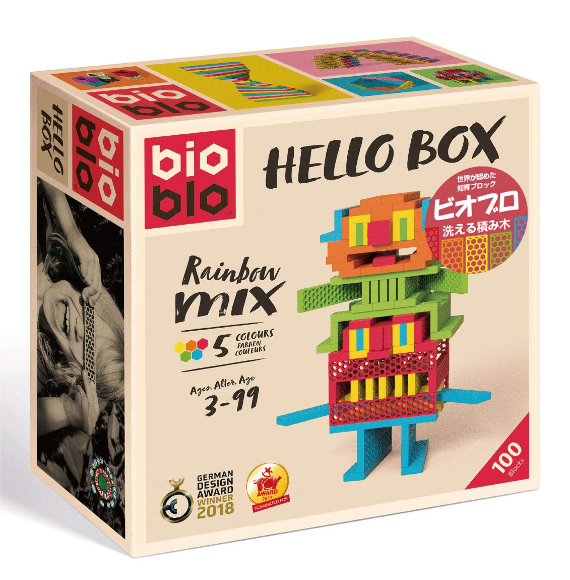 

Bioblo Hello Box Деревянный Конструктор Bioblo Hello Box 100 Деталей (Моющиеся блоки) /