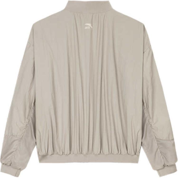 Anta Life Series Solid Color Zipper Breathable Versatile Casual Loose Jacket Women Jackets Lilac Khaki 162438602-1