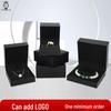 Diagonal Lattice Jewelry Box - Black: Holds Rings, Pendants, Bracelets, Necklaces; Custom Logo Option Available