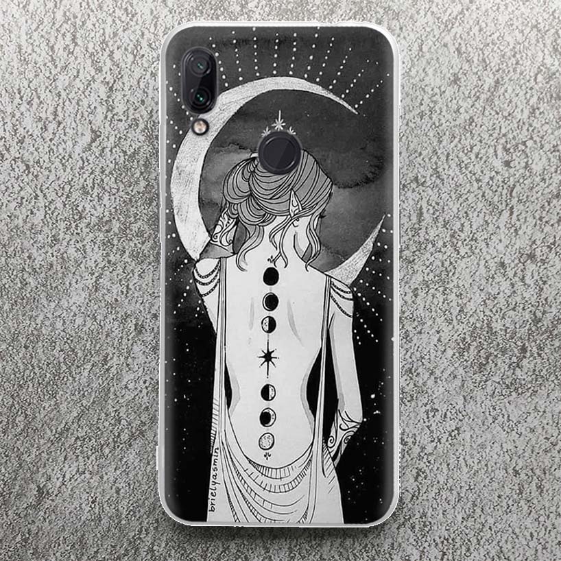 Moon Mystery Totem Witche Phone Case For Xiaomi Redmi 9 9A 9C 9T 10 10A 10C 12 12C 8 8A 7 7A 6 6A S2 K20 K40 Pro Soft Silicone C