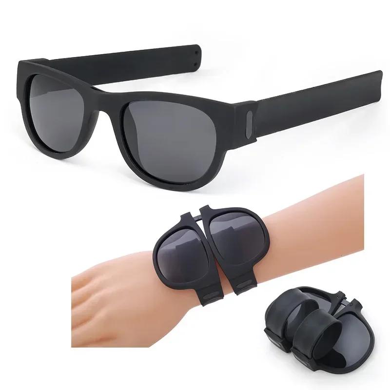 Pop Mirror Bracelet Glasses Folding Sunglasses Wrist Sunglasses Unisex Glasses Stylish Driving Sunglasses for Women Men
