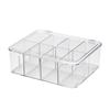 PET Flip-top Refrigerator Storage Box for Fresh Produce and Beverages - Transparent and Compartmented Container