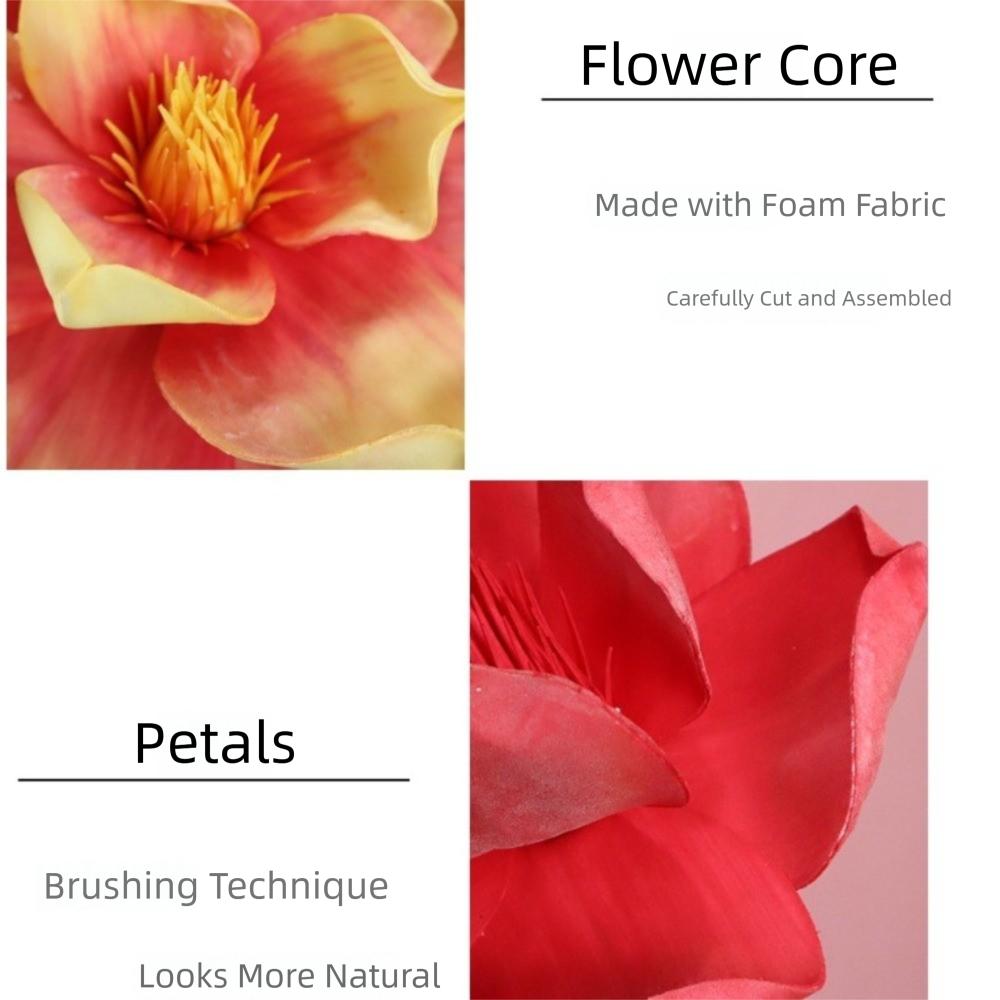 NEW 3D Simulated Magnolia Flower Large-scale Colorful Simulated Flower Shopping Mall Scenery 30/50CM Fake Magnolia Festival