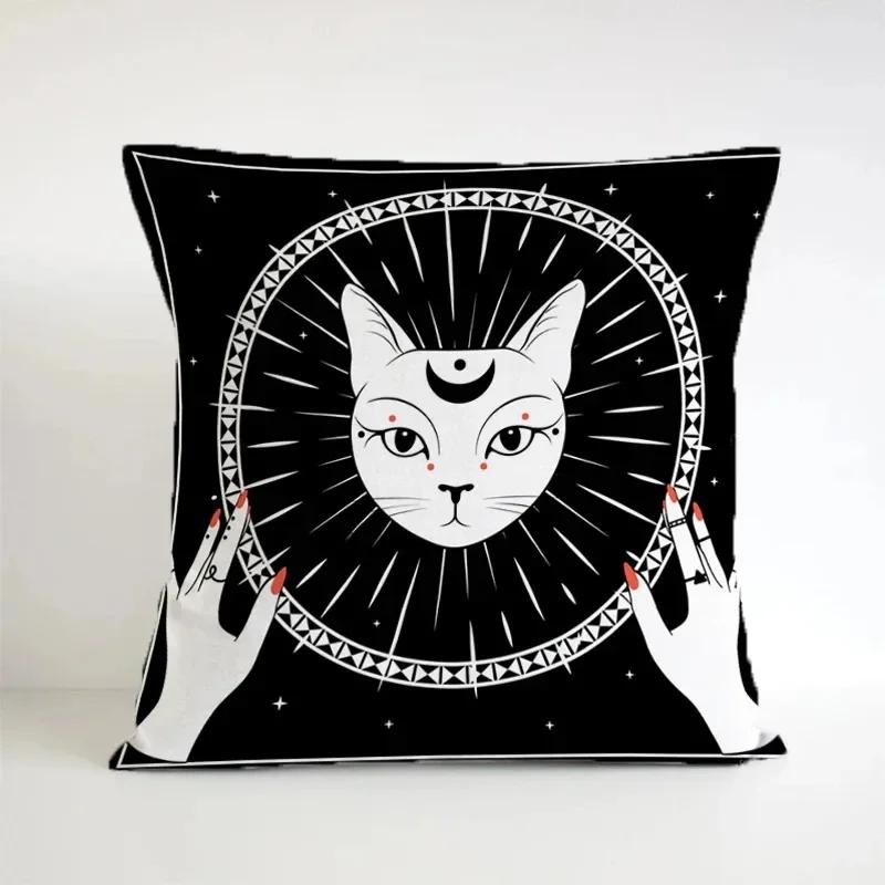 

Роскошный домашний декор Чехол для подушки, автомобиль, гостиная, диван, чехол для подушки, египетский узор с изображением кошки 66x66cm