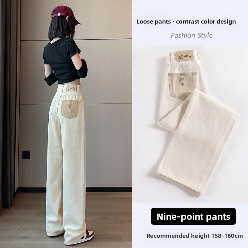 

GMXIA Женские модные повседневные брюки с однотонным принтом и высокой талией и капри XXL бежевый