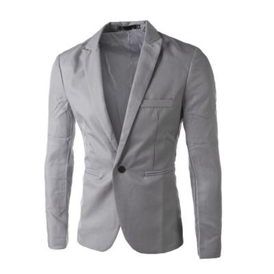 Summer 2023 Men's Slim Solid Color Single-Breasted Casual Suit Jacket