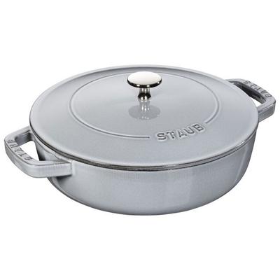 Round Cocotte - STAUB - Chistera - Ø 28 Cm - 6.7 L - Graphite Grey