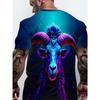 Short Sleeve Plus Size Summer Tee Men Outfit Cattle Print T Shirts Mens Casual Sportwear T Shirt Male