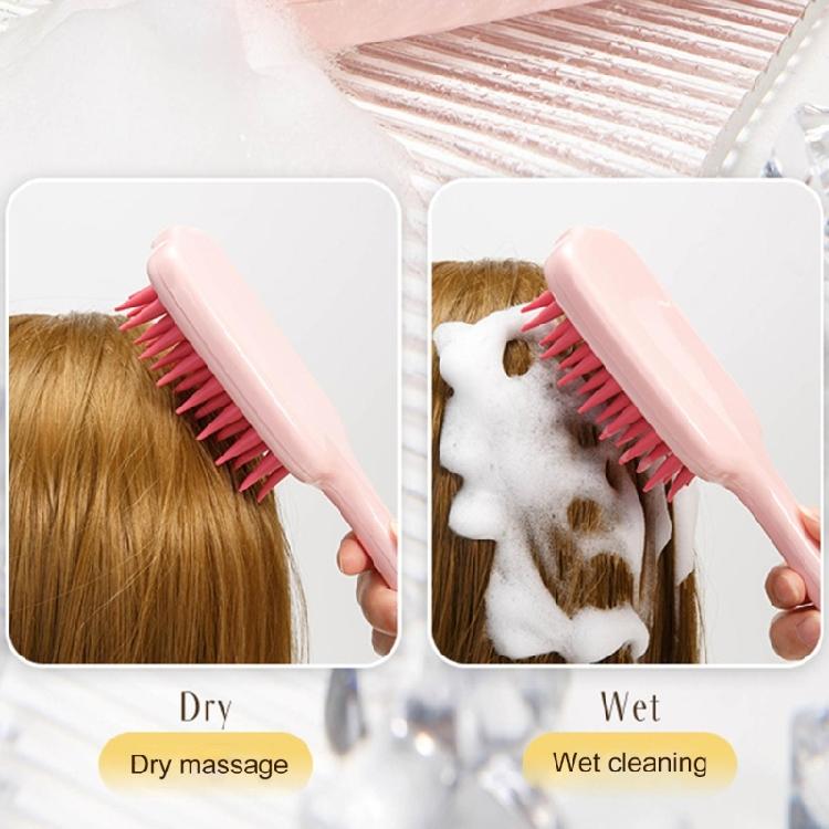 Lightweight Long Handle Silicone Hair Brush Shampoo Brush Travel Friendly For Effective Scalp Stimulation And Relaxation