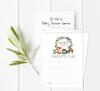 Inkdotpot 50A  Advice CardsA  For Baby Shower Game Gender Neutral Advice For New Mom & Dad Greenery & Animals Boy Or GirlA  Party