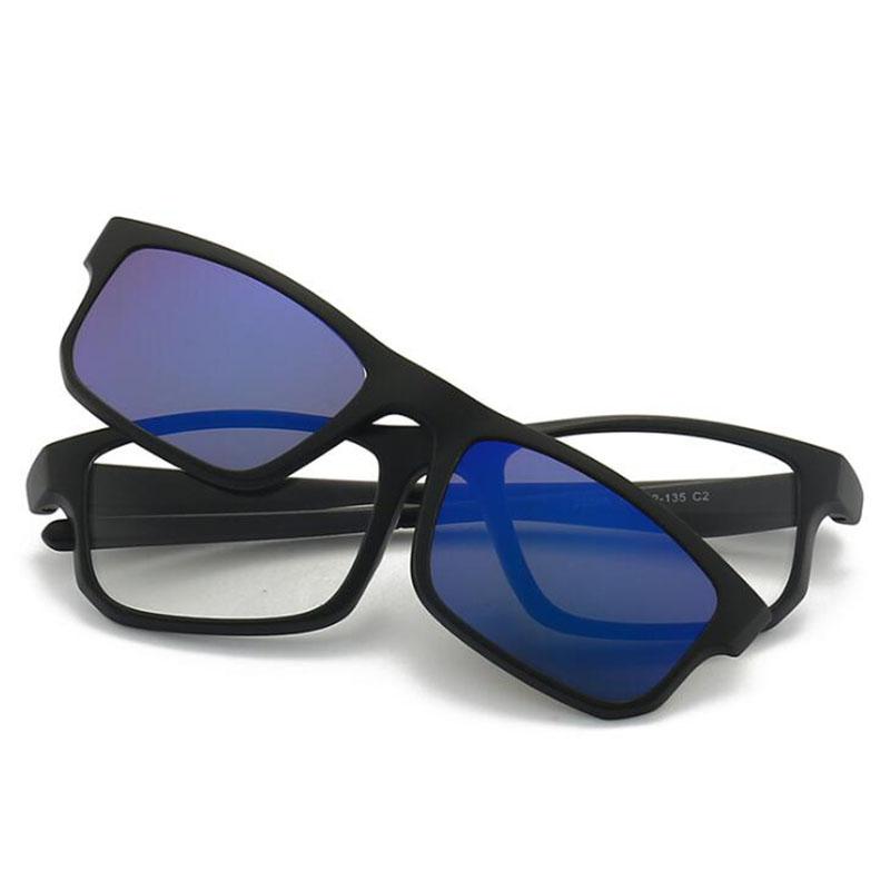 

2256 Magnet Clip Square Myopia Glasses 0 -0.5 -1.0 -2.0 To -6.0 Hyperopia Sunglasses +0.5 +1.0 +2.0 To +6 0