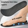 Graphene sweat absorbing Shoe insole Men Women Shock Absorption Shoe Sole Arch Support Flatfoot Orthopedic insoles baskets Pads