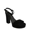 Salvatore Ferragamo Trento 2 Suede Platform Sandals Black