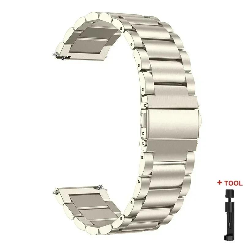 Metal Strap for Samsung Galaxy Watch 7/6/5/4 40mm 44mm Stainless Steel Band Galaxy Watch 6/4 Classic 47mm 43mm 46 42mm/5pro 45mm