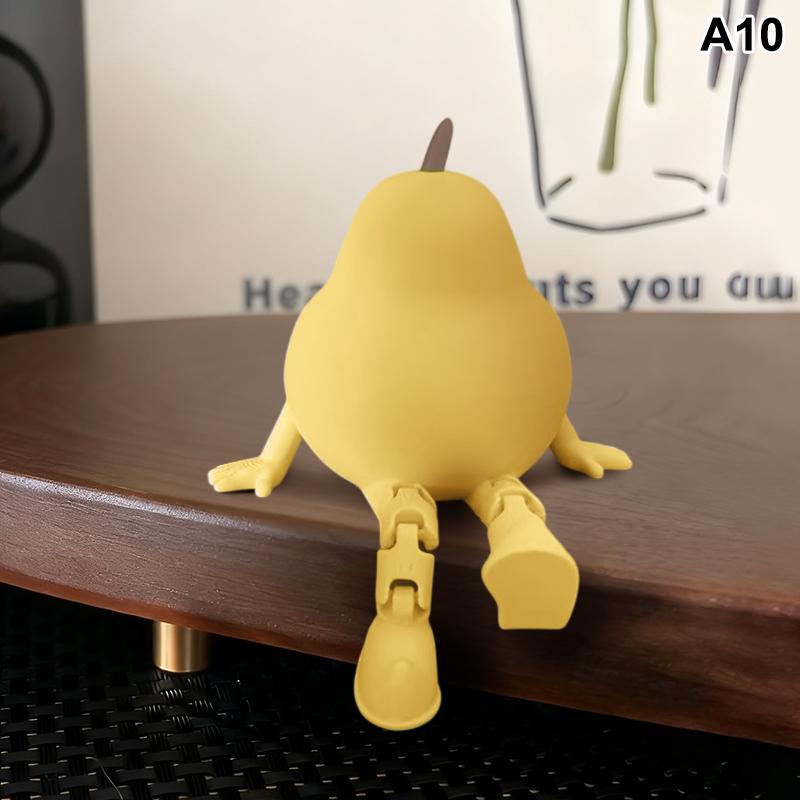 3D Printed Fruit And Vegetable Figurines With Movable Joints Lemon Banana Design Ornaments Desk Decorations Home Decor&