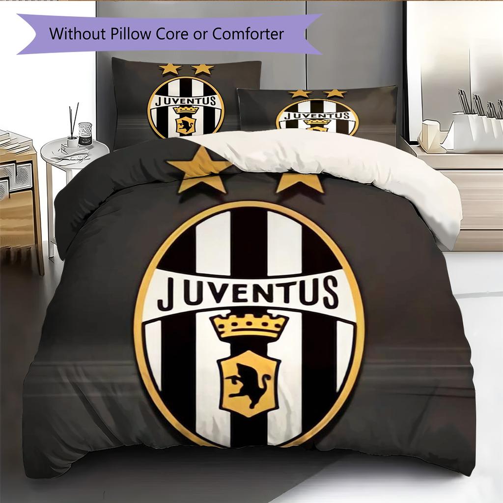 Juventus Sada povlečení Přikrývka Povlak na přikrývku Povlak na polštář Domácí dekorace Narozeninový dárek (1 * povlak na peřinu + 2 * povlak na polštář, bez jádra)