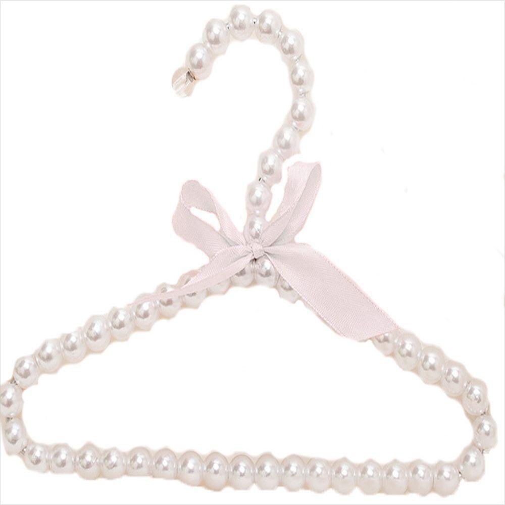 Children Home Plastic Simulated Pearl Clothes Peg Hanging Rack Organizer Pet Hanger Clothes Hanger