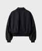 Die Anti-Plattform Gepolsterte Crop Fliegerjacke (Schwarz)