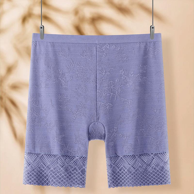 Culotte d'été pour femme grande taille, ajourée en dentelle, anti-reflet, taille haute