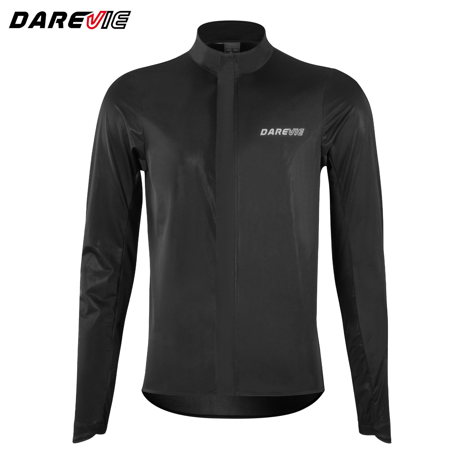 

Yongwei Darevie Waterproof Reflective Cycling Raincoat - Windproof Long Sleeve Outdoor Jacket XL чорний