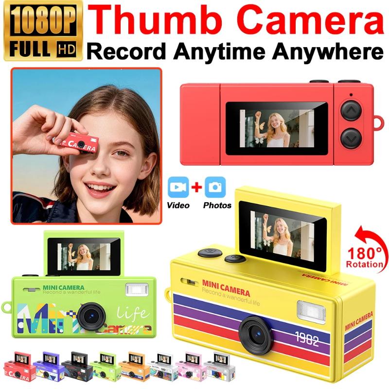 Magecam Digital Camera 180° Flip Screen Selfile Keychain Camera Retro Support Memory Card Hd Very Small Camcorder Video Recorder