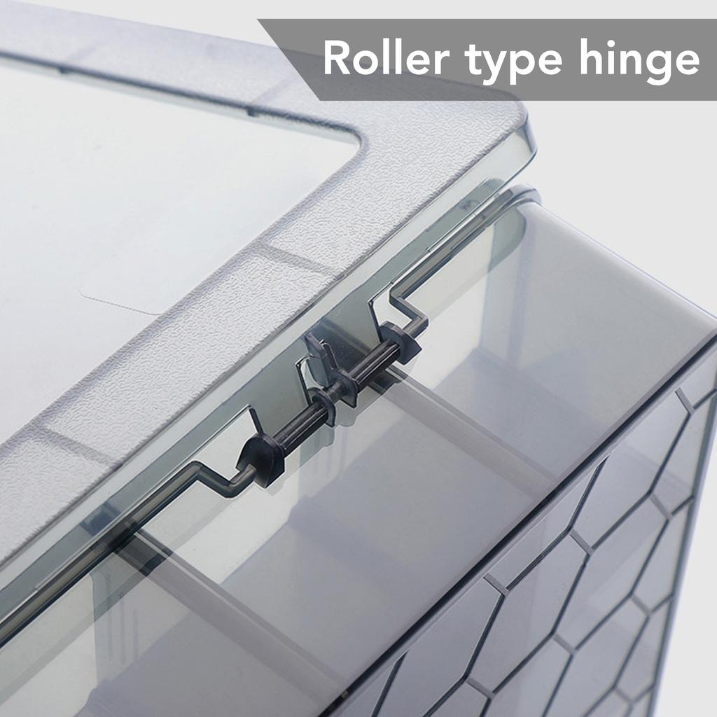 Multi Compartment Parts Box Removable Divider Transparent Plastic 18 Grids Hardware Storage Box for