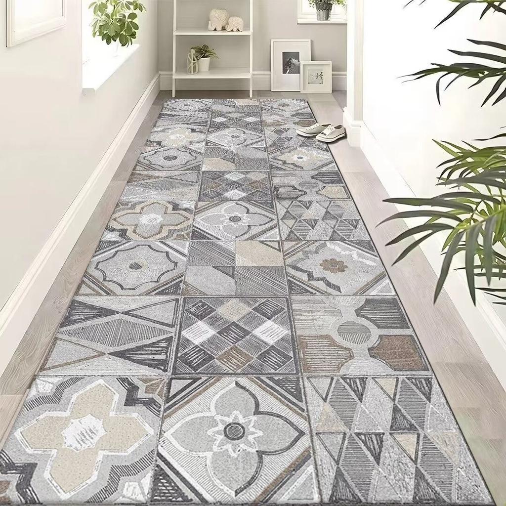 Modern Luxury Long Corridor Carpet Anti Slip Hallway Runner Rug for Hotel Home Porch Entry Decoration Floor Mat