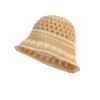 Summer hand-woven hollowed-out straw hats, sun-protective fisherman hats, casual and versatile sunshade basin hats, bucket hats