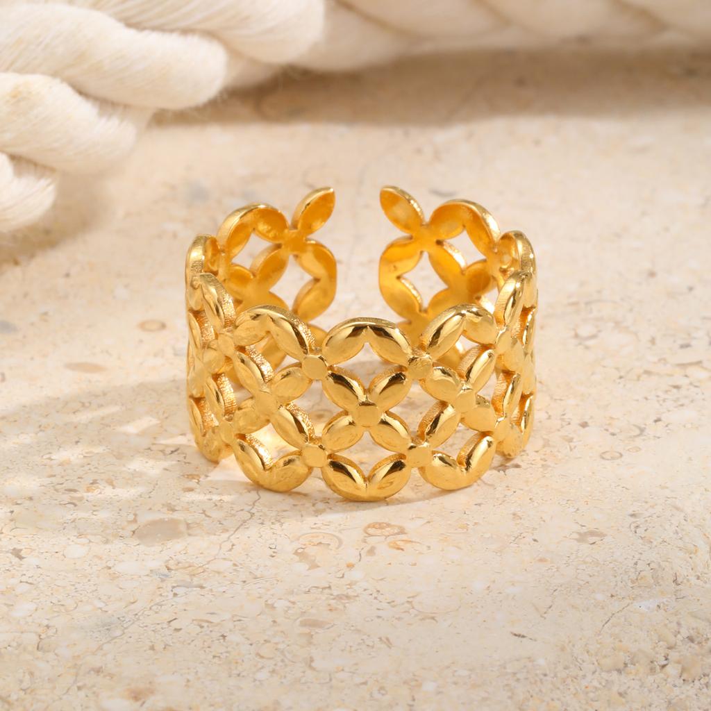 Minimalist X-shaped Open Ring for Women,Gold Color Stainless Steel Geometric Rings,Fashion Jewelry Mother's Day Gift