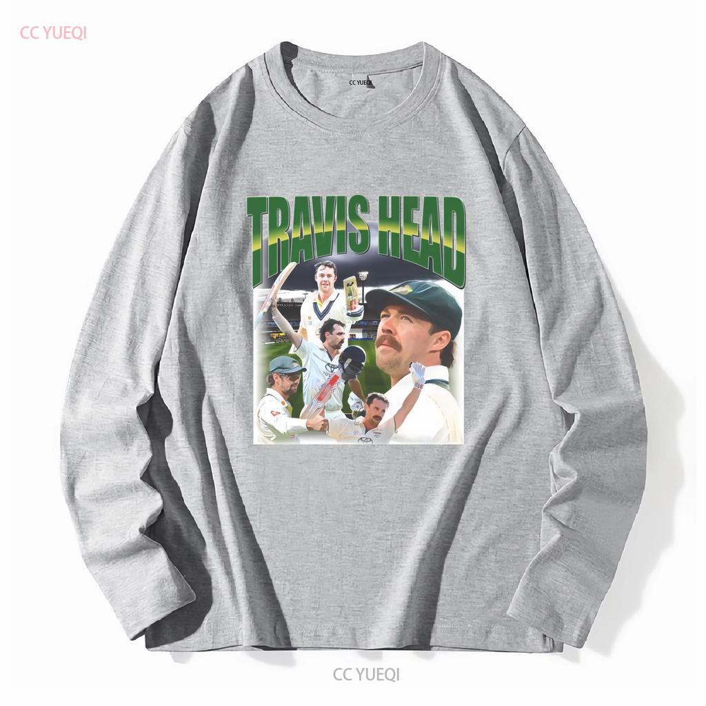Travis Head Australian Cricket T Shirt Long or Short Sleeves Vintage Washed Comfortable Stretched Soft Casual Versatile