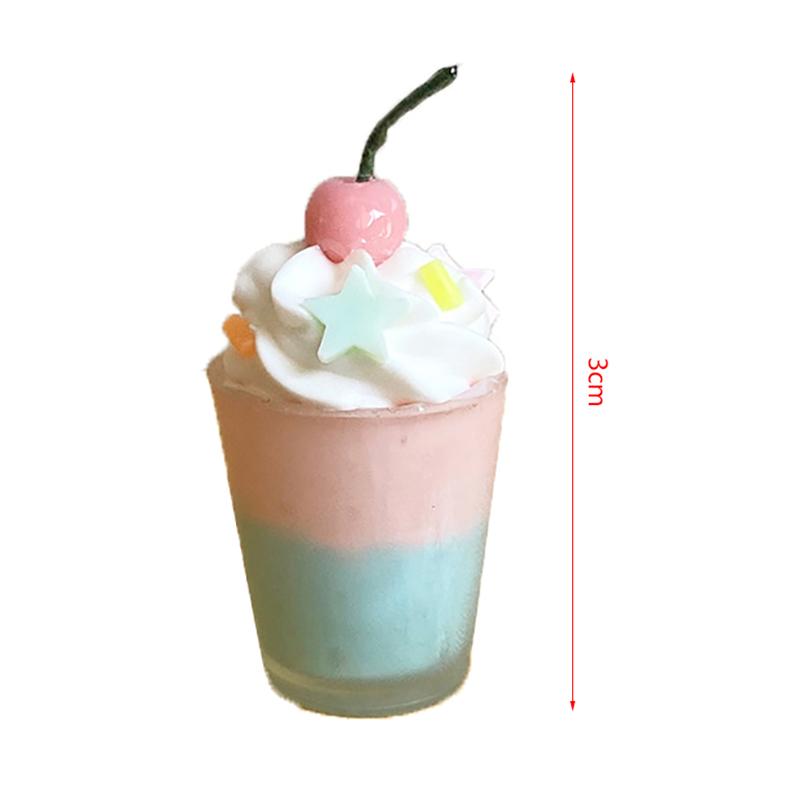 Drink 1/2Pcs Ice Cream Cups Cocktail Glass Model Pretend Play Mini Food Fit Play House Toy Doll Accessories Dollhouse Miniature