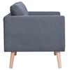 3 Seater Fabric Sofa In Dark Grey