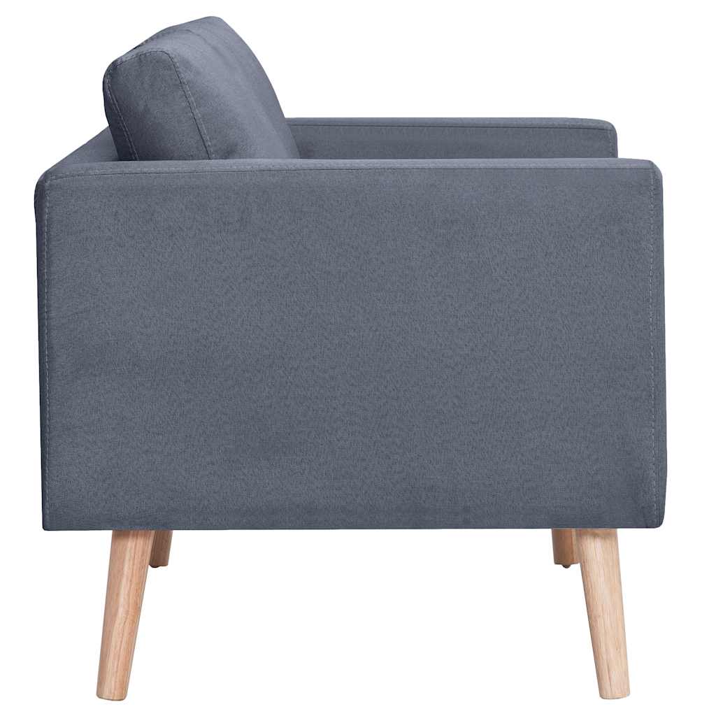 3 Seater Fabric Sofa In Dark Grey