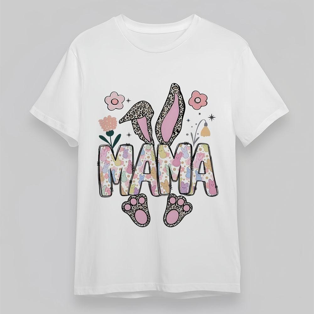 

Women s Comfy Soft T-Shirt Mama Bunny Tee Short Sleeve White Cotton Oversize 4XL