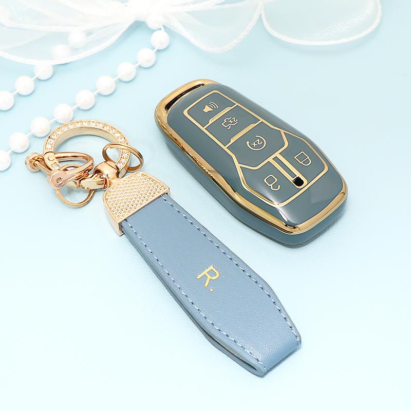 Auto Keychain Keyless Protector For Ford Mustang Edge Mondeo F150 Fusion Explorer Lincoln Mkc Mkx Mkz Car Key Fob Case Cover