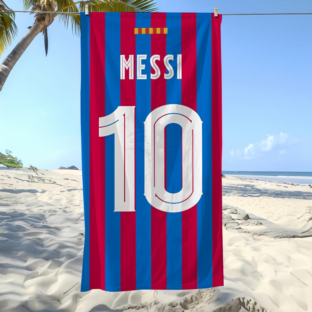 Fashion Cool Fc Art Number 10 M-M-MessiS Soft Printed Beach Towels Towel Swim Summer Holiday Vacation Bathing Pool Camp Gift