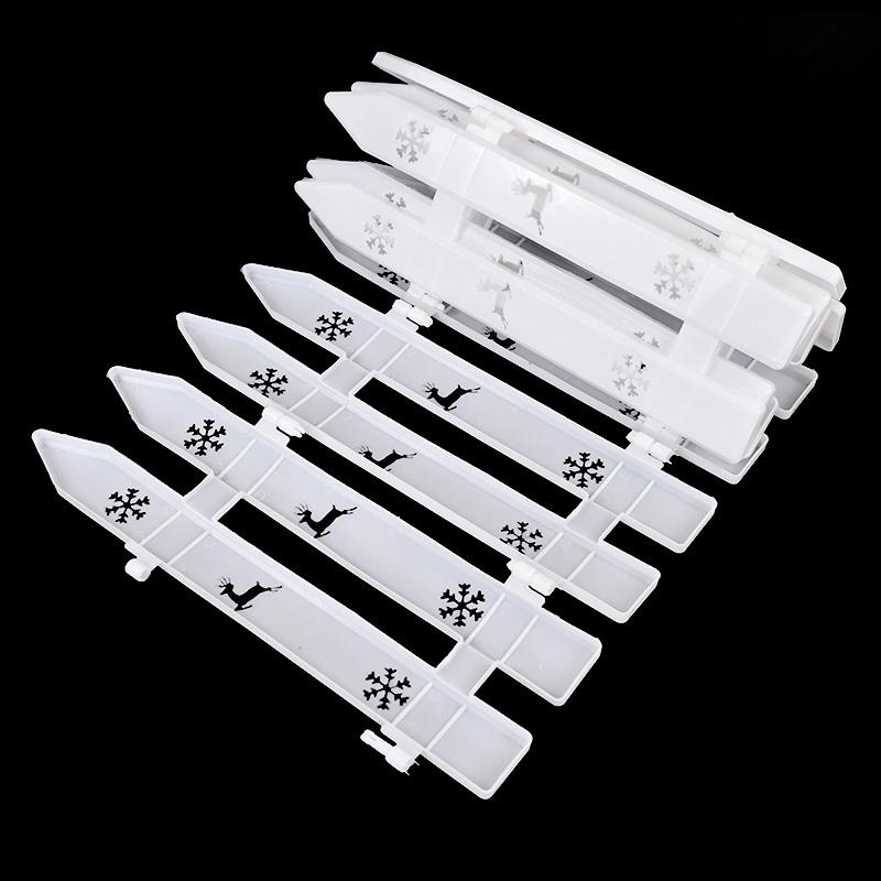 10/15/20 szt. Choinka ozdoba ogrodzenia biała plastikowa roślina mini ogrodzenie na przyjęcie noworoczne dom ogród świąteczny wystrój wnętrz