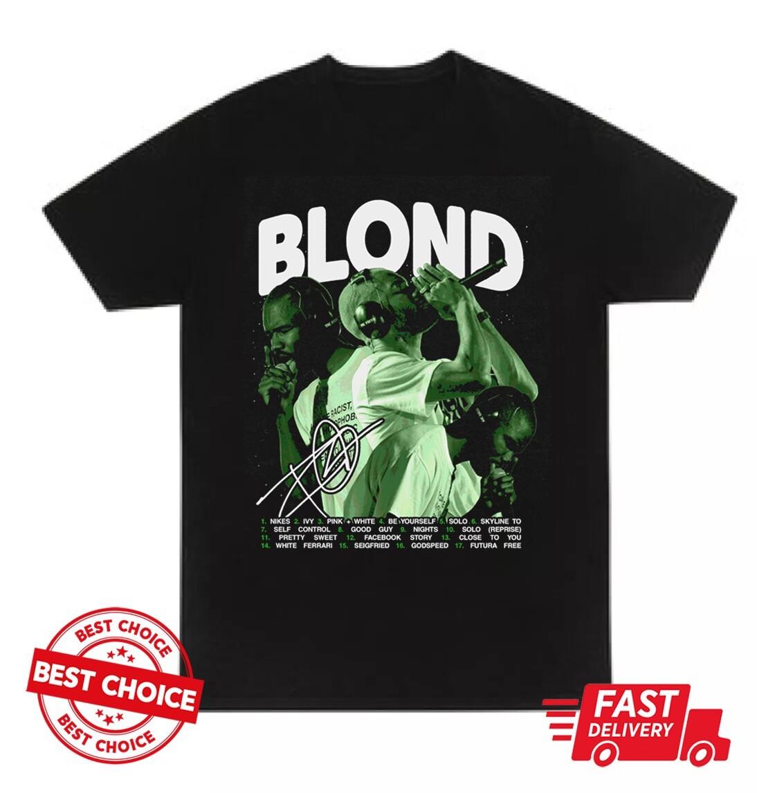 Frank Blond Album Unisex Black Shirt, shirt For Fans Frank Ocean M