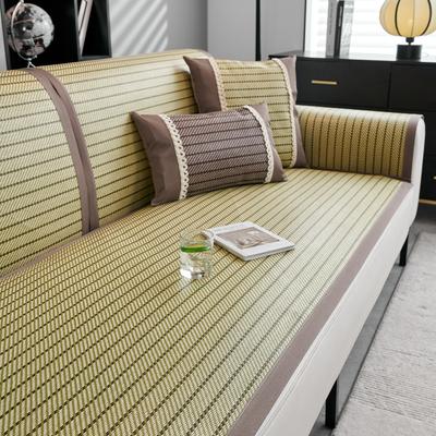 Summer Sofa Cushion Summer Mat Cool Pad Summer Rattan Mat Ice Silk Living Room Non-Slip Universal Fabric Leather Cushion Simple Modern