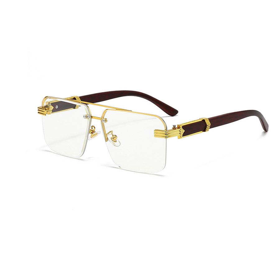 Vintage Square Sunglasses Men Fashion Double Bridge Gradient Shades Women Trendy Brand Luxury Design Sun Glasses