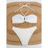 Sexy Bikini Shell Pendant Neck Strap Pure Color Swimming Suit Women's Bikini New Style Female Swimwear