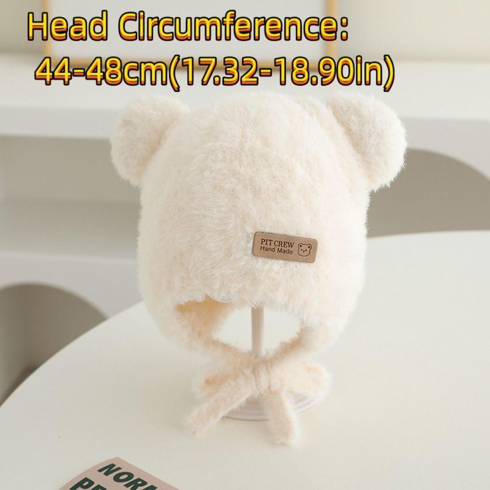 Plush Earmuffs Cap Solid Velvet Toddler Warm Headgear Cute Kids Beanies Winter
