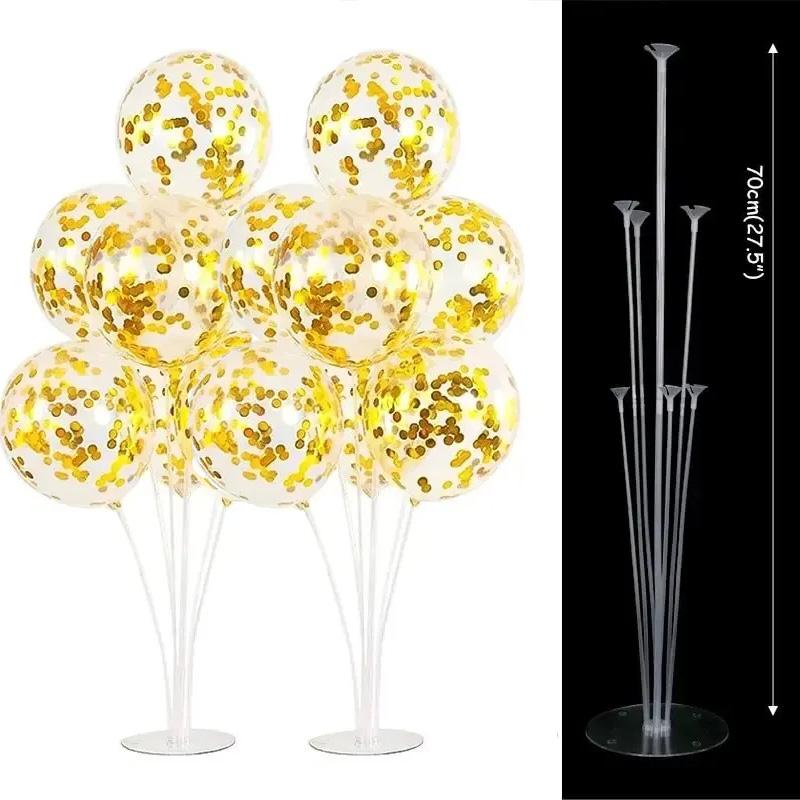 Golden wave point Balloon Stand Balloon Stick Kit Wedding Desktop Balloon Holder Birthday Party Balloon Accessories Baby Shower