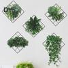 6 ks 3D mřížka nálepka se zelenými rostlinami odnímatelná vodotěsná PVC samolepící samolepicí obývací pokoj ložnice kancelář nástěnné umění dekorace zeleň
