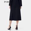PORTS Women's Retro Pleated Straight Midi Skirt LT8S033NWF031
