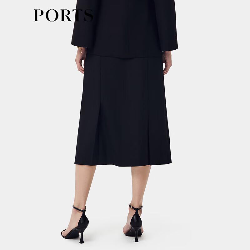 PORTS Women's Retro Pleated Straight Midi Skirt LT8S033NWF031